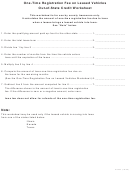 Form 88-002 - One-time Registration Fee On Leased Vehicles Out-of-state Credit Worksheet