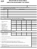 Form 83r - Recapture Of Idaho Small Employer Investment Tax Credit