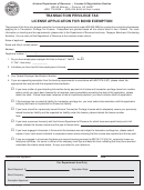 Form Ador 74-4013 - Transaction Privilege Tax License Application For Bond Exemption