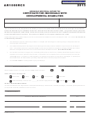 Form Ar1000rc5 - Certificate For Individuals With Developmental Disabilities - 2013