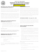 Fillable Form Ar1000es - Estimated Tax For Individuals - 2013 Printable pdf