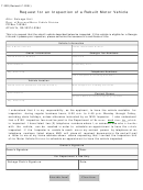 Form T-22r - Request For An Inspection Of A Rebuilt Motor Vehicle
