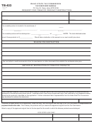 Form Tb-403 - Request For Tobacco Product Destruction