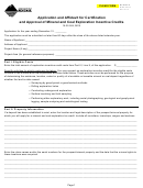 Form Mine-cert - Application And Affidavit For Certification And Approval Of Mineral And Coal Exploration Incentive Credits