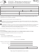 Form Tr-371 - Promptax - Withholding Tax Statement Of Exemption From Mandatory Participation