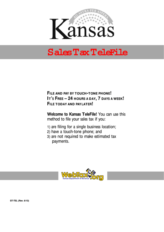 Fillable Form St-Tel - Sales Tax Telefile Voucher Printable pdf