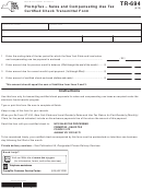 Form Tr-694 - Promptax - Sales And Compensating Use Tax Certified Check Transmittal Form