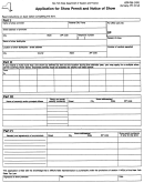 Form Dtf-723 - Application For Show Permit And Notice Of Show Printable pdf