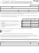 Fillable Form Tr-684 - Promptax - Motor Fuel And Petroleum Business Taxes (Articles 12-A And 13-A) Request For Hardship Exemption Printable pdf