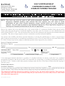 Form Tr-159a - Self Certification Of Continued Eligibility For Disabled Parking Privilege