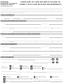 Form Tr-156 - Complaint Of Lien Holder's Failure To Comply With Lien Release Requirements