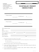 Form Tr-205b - Temporary Permit Order Form
