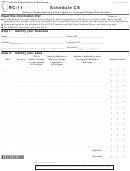 Form Rc-11 - Schedule Ce - Sales Of Cigarettes And Little Cigars To Licensed Illinois Distributors
