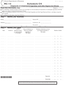 Form Rc-13 - Schedule Ck - Shipments Of Unstamped Cigarettes And Little Cigars Into Illinois