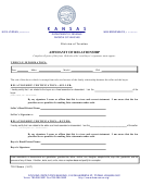 Form Tr-215 - Affidavit Of Relationship