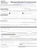 Form Tr-720r - Refinance Secured Title Application