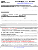 Form Tr-730 - Notice Of Security Interest
