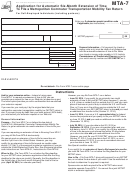 Fillable Form Mta-7 - Application For Automatic Six-Month Extension Of Time To File A Metropolitan Commuter Transportation Mobility Tax Return - 2013 Printable pdf
