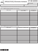 Form Ct-60-qsss - Affiliated Entity Information Schedule - 2013