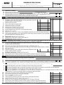 Fillable Form 6252 - Installment Sale Income - 2012 Printable pdf