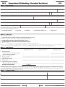 California Form 587 - Nonresident Withholding Allocation Worksheet - 2012