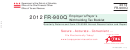 Form Fr-900q - Employer's/payor's Withholding Tax Booklet - 2012