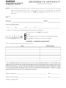 Form Tr-83a - Decedent's Affidavit