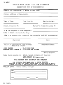 Form Ri 4506 - Request For Copy Of Tax Return(s)