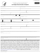 Fillable Form Hhs-700 - Civil Rights Discrimination Complaint Printable pdf
