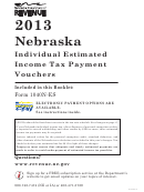 Form 1040n-es - Nebraska Individual Estimated Income Tax Worksheet - 2013