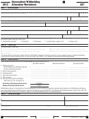 California Form 587 - Nonresident Withholding Allocation Worksheet - 2013