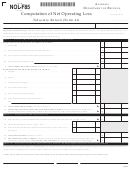 Fillable Form Nol-F85 - Computation Of Net Operating Loss Fiduciary Return (Form 41) Printable pdf