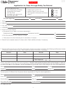 Form Pte Ref - Application For Pass-through Entity Tax Refund