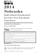 Form 1040n-es - Nebraska Individual Estimated Income Tax Payment Voucher - 2014