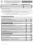 Form 760f - Underpayment Of Virginia Estimated Tax By Farmers, Fishermen And Merchant Seamen - 2014
