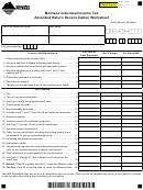 Form Amd - Montana Individual Income Tax Amended Return Reconciliation Worksheet