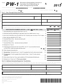 Form Pw-1 - Wisconsin Nonresident Income Or Franchise Tax Withholding On Pass-through Entity Income - 2013