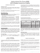 Instructions For Form 6300 - Alaska Incentive Credits - 2013