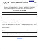 Arizona Form Wec - Withholding Exemption Certificate - 2013