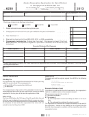 Form 6230 - Alaska Corporation Application For Quick Refund Of Overpayment Of Estimated Tax - 2013