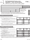 Form It-59 - Tax Forgiveness For Victims Of The September 11, 2001, Terrorist Attacks