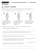 Mr. Robert's Robots - Math Worksheet With Answers