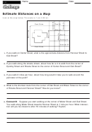 Estimate Distances On A Map - Math Worksheet With Answers