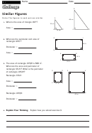 Similar Figures - Geometry Worksheet With Answers