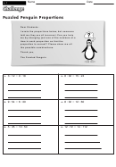 Puzzled Penguin Proportions - Proportionality Worksheet With Answers