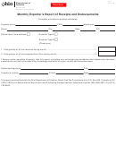 Form Ex-2 - Monthly Exporter's Report Of Receipts And Disbursements