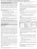 Form 140 - Schedule A - Itemized Deduction Adjustments Instruction - 2011