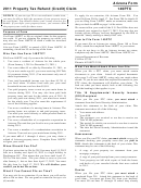 Arizona Form 140ptc Instruction - Property Tax Refund (credit) Claim - 2011
