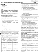 Arizona Form 140a Instruction - Resident Personal Income Tax Return - 2011