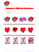 Valentine's Different Worksheet
